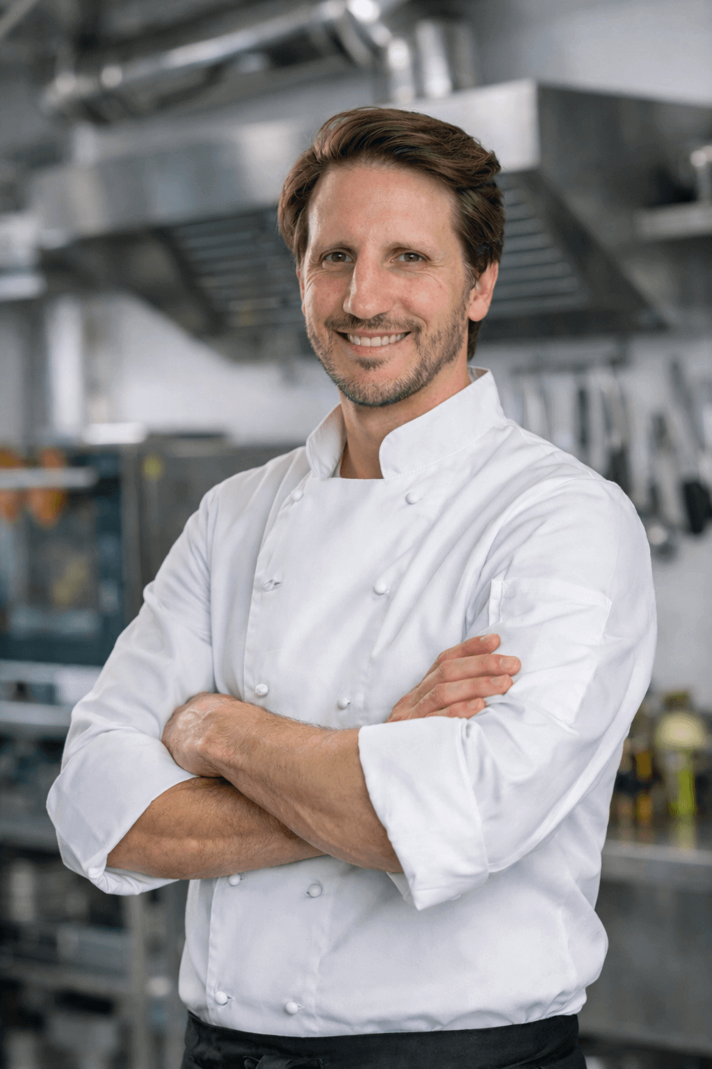 Chef traiteur en tenue professionnelle