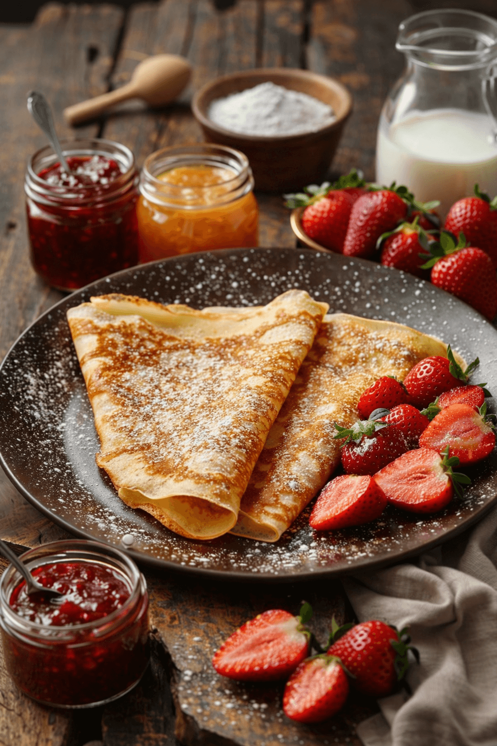 Stand de crêpes servies minute lors d’un événement d’entreprise
